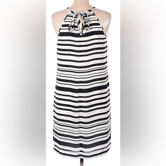 Banana Republic Black & White Striped Shift Dress - Picture 2 of 6